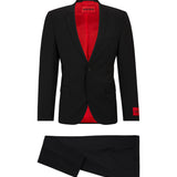 Extra slim fit single-breasted suit in fresh wool