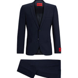 Extra slim fit single-breasted suit in fresh wool