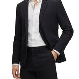 Abito slim fit monopetto in tessuto stretch