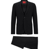 Single-breasted slim fit suit in stretch fabric