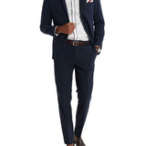 Single-breasted slim fit suit in stretch fabric