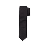 Silk tie with 6 cm logo embroidery