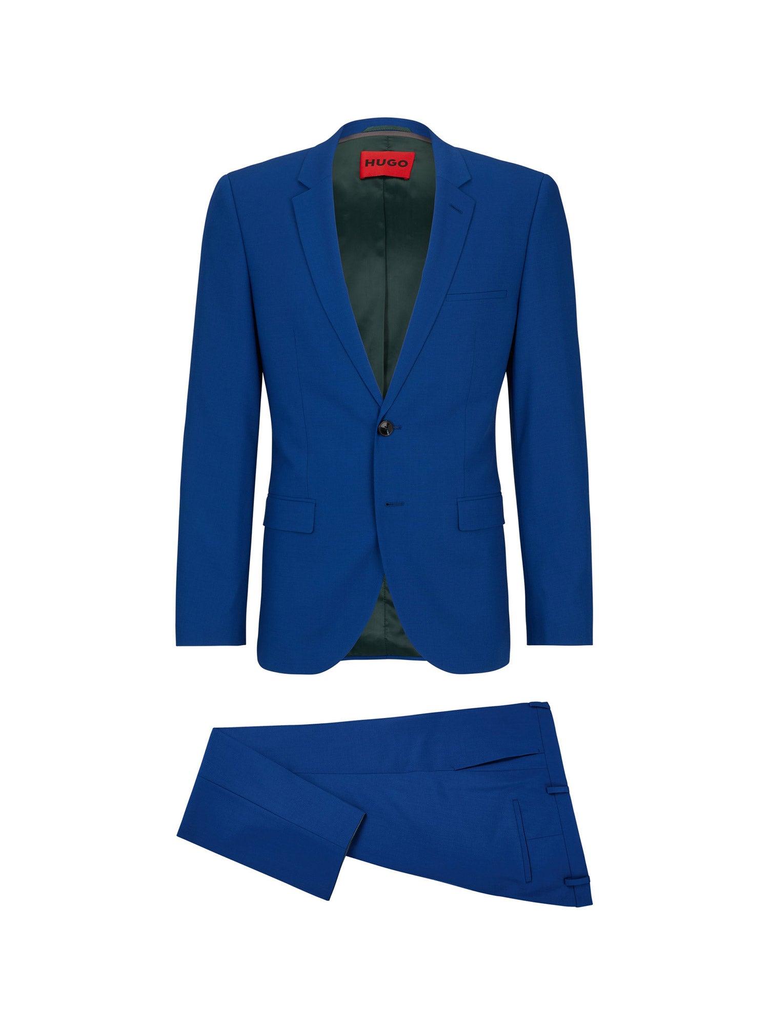 Abito Extra Slim Fit monopetto in tessuto misto frescolana - CityModa