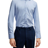 Camicia slim fit con collo Italiano