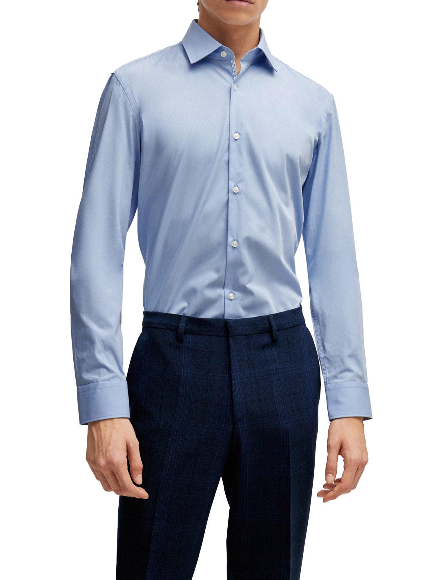 Camicia slim fit con collo Italiano - CityModa