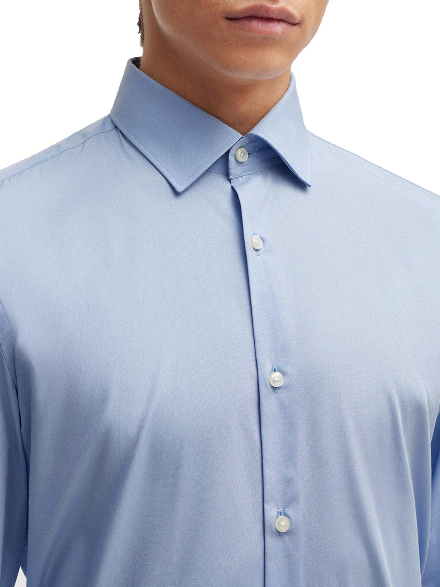 Camicia slim fit con collo Italiano - CityModa