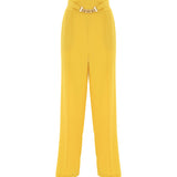 Elegant trousers with yellow chain