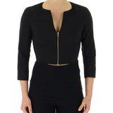 Giacca 3/4 con zip nero