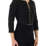 Giacca 3/4 con zip nero