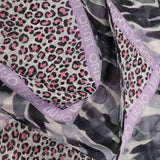 Foulard 120X120 palma nero