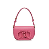 Borsa a spalla con logo LJ in metallo S rosa