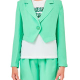 Giacca crop verde