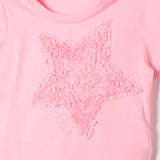 T-shirt maniche corte stella rosa