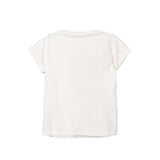 T-shirt maniche corte con cuore in rilievo bianco