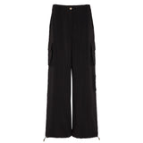 Relaxed fit cargo trousers with elasticated ankles