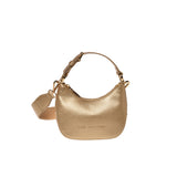 Borsa a spalla small con tracolla oro