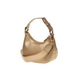 Borsa a spalla small con tracolla oro