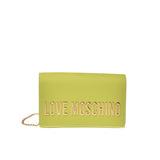 Borsa clutch logo con tracolla giallo