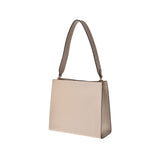 Borsa shopper con logo a cuore beige