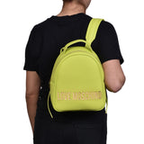 Small backpack with maxi yellow lettering logo