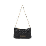 Quilted shoulder bag with gold and silver chain