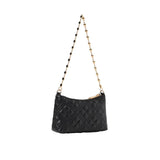 Quilted shoulder bag with gold and silver chain