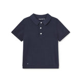 Polo cotone tricot neonato blu