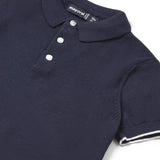 Polo cotone tricot neonato blu