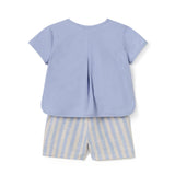 Completo 2 pezzi camicia e shorts neonato