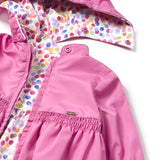 Giubbino reversibile con cappuccio neonata fucsia