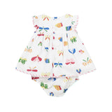 Baby girl dress with matching diaper cover