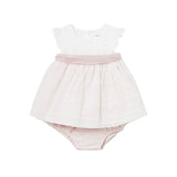 Dress combined with nude baby diaper cover