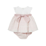 Dress combined with nude baby diaper cover