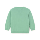 Maglione girocollo basic neonato verde