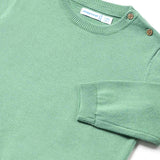 Baby green basic crew neck sweater