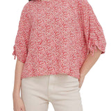 Blusa stampa floreale con manica 3/4