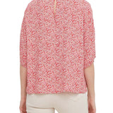 Blusa stampa floreale con manica 3/4