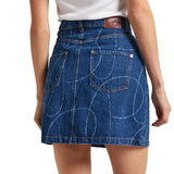 WINNIE LOGO DENIM BLUE SKIRT