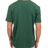 Regular fit T-shirt with green embroidered linear logo