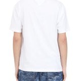 T-shirt regular linear logo bianco