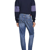 Isaac Relaxed fit tapered medium denim jeans