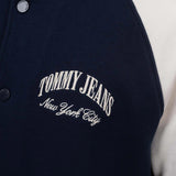 TJM oversized varsity bomber jacket in blue