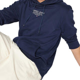 Felpa con cappuccio TJM essential graphic blu