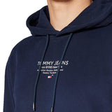 Felpa con cappuccio TJM essential graphic blu