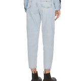 Jeans Mom Fit tapered denim chiaro