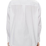 White oversized long sleeve shirt