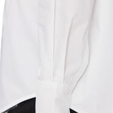 White oversized long sleeve shirt