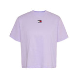 Classic fit boxy lilac badge t-shirt