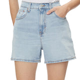 High Mom light denim denim shorts