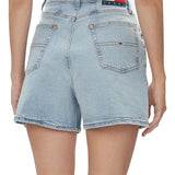 High Mom light denim denim shorts